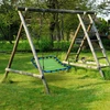 Relaxdays Stačiakampės formos lizdo sūpynės, žalios spalvos