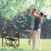 Relaxdays Stačiakampis sodo stalas su medienos rašto imitacija