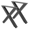 VEVOR Stalo kojos 750 x 790 mm, juodos, 2 vnt.