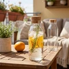 Relaxdays Stiklinė karafa su dangteliu