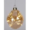 Christmas Decoration stiklinis lašo formos LED papuošalas 10 cm aukso