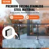 Vevor Stiklo laikikliai turėklams 4 vnt, 8-12 mm, sidabriniai
