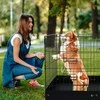 Vevor Sulankstoma 4 panelių metalinė šunų tvora