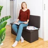 Relaxdays Sulankstoma daiktadėžė-pufas su atlošu XL