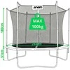 Enero 244 cm batutas – techninių matmenų schema