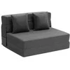 Vevor Sulankstoma sofa-lova su pagalvėmis tamsiai pilka
