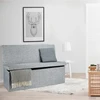 Relaxdays Sulankstomas daiktų laikymo pufas su atlošu XL
