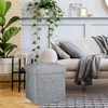 Relaxdays Sulankstomas lininis daiktų laikymo pufas