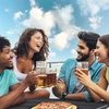 Relaxdays Sulankstomas metalinis lauko stalas
