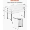 Vevor Sulankstomas plastikinis stalas 122cm vidaus ir lauko naudojimui
