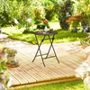 Relaxdays Sulankstomas sodo stalas rotango stiliaus