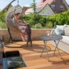 Relaxdays Sulankstomas sodo stalas su ratano imitacija