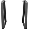 Vevor Trapezoidinės plieninės stalo kojos 406 mm, 2 vnt.
