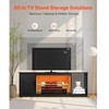 TV staliukas VEVOR TV stovas iki 165 cm su stikline lentyna