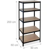 Relaxdays Tvirta lentynų sistema 1325 kg juoda