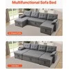 Vevor U formos 6 vietų miegamoji sofa pilka