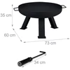 Relaxdays Ugnies dubuo, 60 cm skersmens
