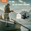 Vevor Upės inkaras, 13,6kg, juodas vinilo danga