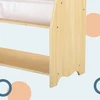 Relaxdays Vaikiška knygų lentyna su 4 medžiaginėmis kišenėmis