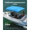 Vevor Valtis bimini stogelis 4 lankų 96x91-96 cm mėlynos spalvos