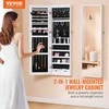 Vevor Veidrodinė papuošalų spinta su užraktu, balta