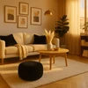 Relaxdays Velvetinis pufas