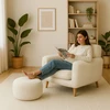 Relaxdays Velveto pufas
