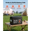 VEVOR 24V 50Ah LiFePO4 ličio baterija su Bluetooth