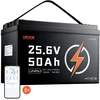 VEVOR 24V 50Ah LiFePO4 ličio baterija su Bluetooth