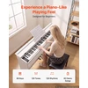 VEVOR Skaitmeninis pianinas 88 klavišų baltas