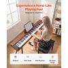 VEVOR Skaitmeninis pianinas 88 klavišų su stovu, rudas