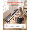 VEVOR Skaitmeninis pianinas 88 klavišų su stovu, juodas