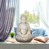 Relaxdays Vintažinė balta Budos statula 70 cm