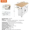 VEVOR Virtuvės vežimėlis su mediniu viršumi