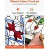 Vevor Vitražo Panelis, Dekoratyvinis Pakabinamas Menas Namams, Privatumo Langų Uždanga, 73.1 x 42.9 cm, Spalvotas Šviesos Filtras, Vitražinis Langas, Dekoracija