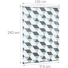 Relaxdays Vonioms skirtas roletinis uždangalas su geometriniu dizainu