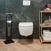 Relaxdays WC rinkinys iš bambuko ir nerūdijančio plieno