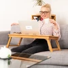 Relaxdays XL bambukinis nešiojamojo kompiuterio stalas