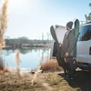 Relaxdays Žvejybos skėtis su šonine sienele