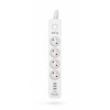 Oem Maitinimo juostelė 4 lizdai + 3 x USB A 3×1,5 mm² H05VV-F 16A/250V~M02414 3 m baltas