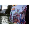 Anime pirkinių krepšys Konix Naruto Shippuden su Jinchūriki dizainu 40x45x20cm, baltas