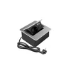 AVARO Recessed Furniture Socket, 1x Schuko Socket, USB A+C, 1.5m Cable, Sidabrinis