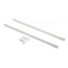 AXISPRO drawer longitudinal square rail 250mm baltas