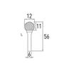Ball nose metal cutter D, 12x11
