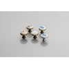 Blue Porcelain knob 0728-J4 A-Mėlyna Rose antyque sidabrinis