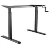 BSSD-10-16/22 B Manual Sit-Stand Desk Frame, Juodas, 73 to 123 x 100 to 160cm