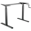 BSSD-10-16/22 B Manual Sit-Stand Desk Frame, Juodas, 73 to 123 x 100 to 160cm