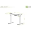 BSSD-10-16/22 W Manual Sit-Stand Desk Frame, Baltas, 73 to 123 x 100 to 160cm