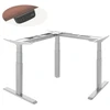 BSSD-10-90/S33 W Triple Motor Electric Sit-Stand Desk Frame, 3-Stage, baltas