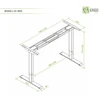 BSSD-L10-18/12 B 2 Stage Motorized Table Base, Juodas, Metal, 10 to 160x71 to 121x50cm